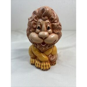 Vintage Atlantic Mold Pattie The Lion Figurine 1970 Signed RAM Ceramic